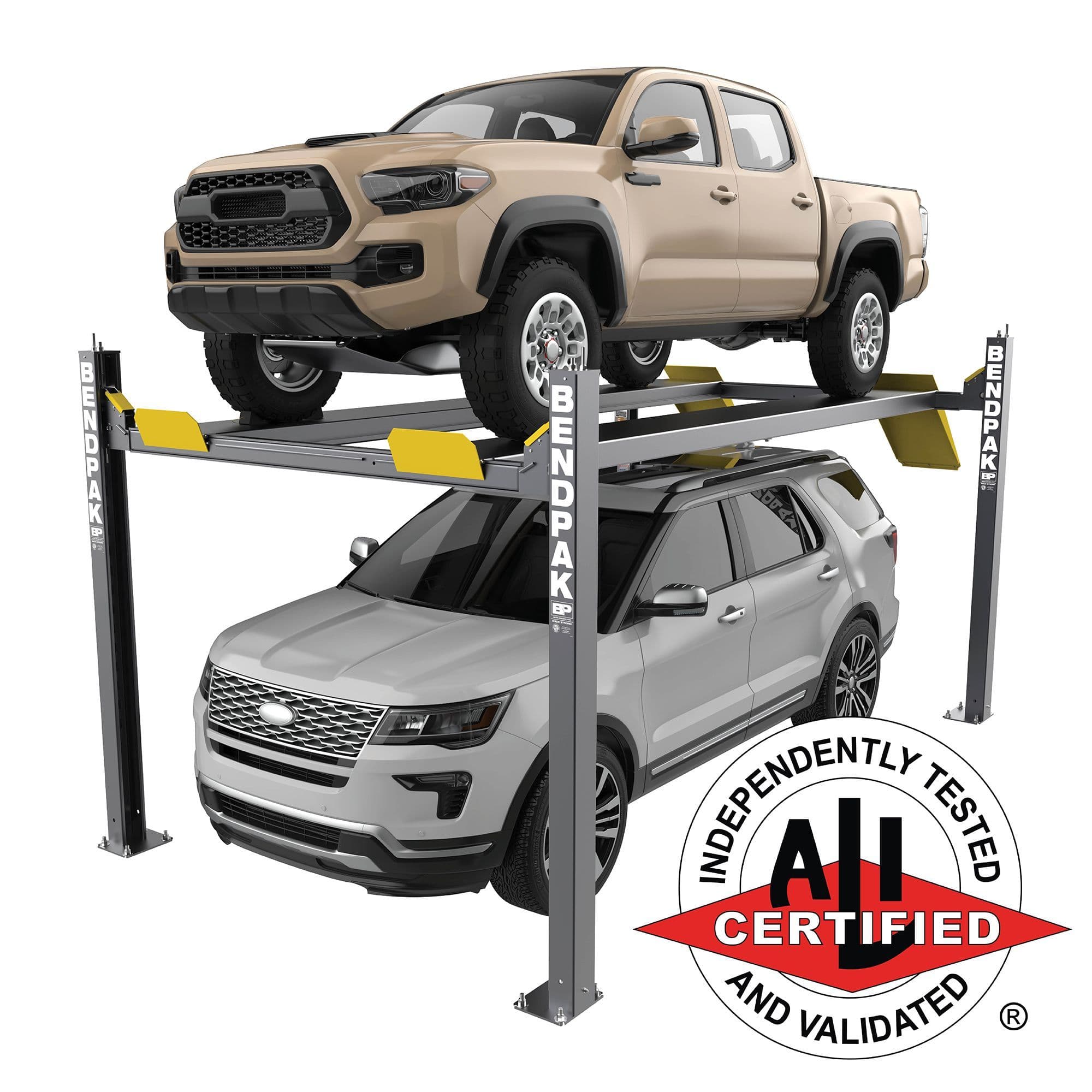 BendPak HD-9EWT Four-Post Car Lift - 9,000-Lb Capacity - Extra-Wide / High Lift