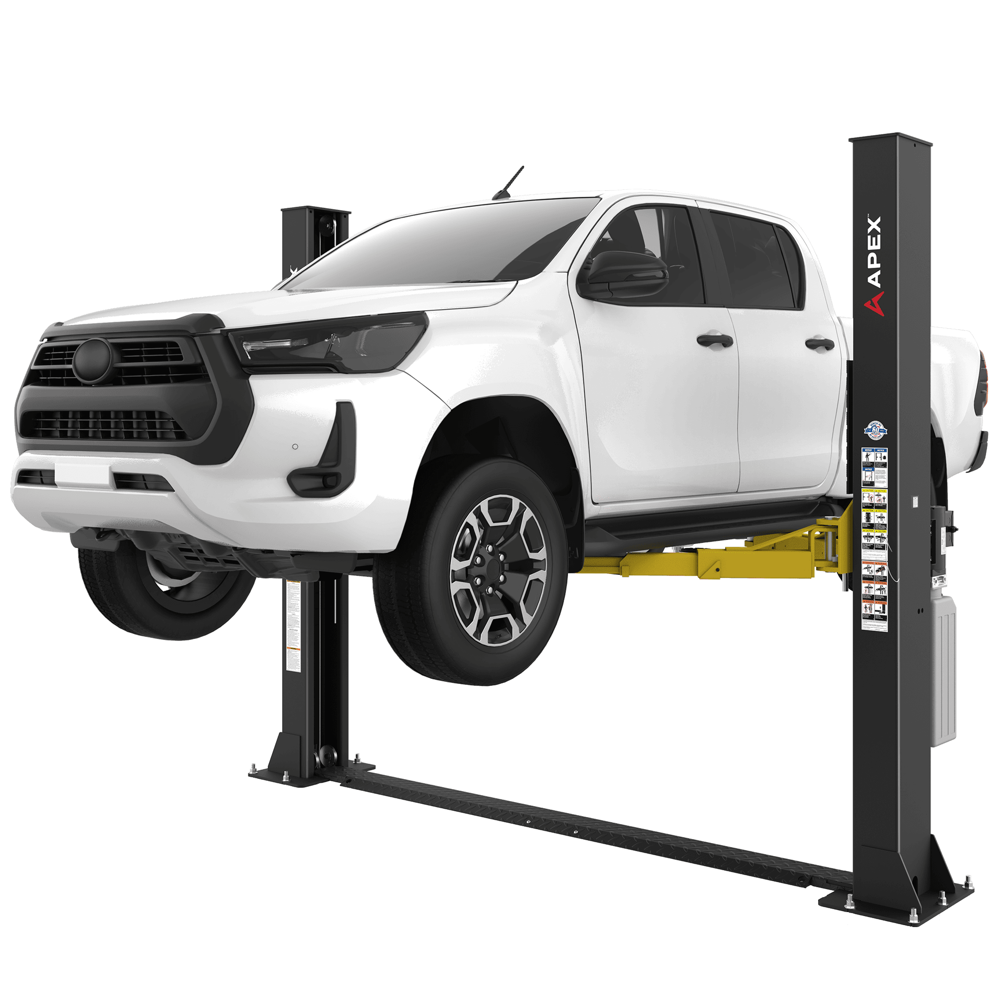 APEX AL9LC Two Post Car Lift - 9,000-Lb Capacity - Floorplate